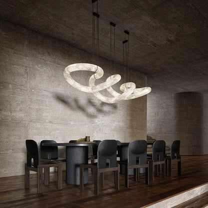 Ethera Alabaster Chandelier 96"