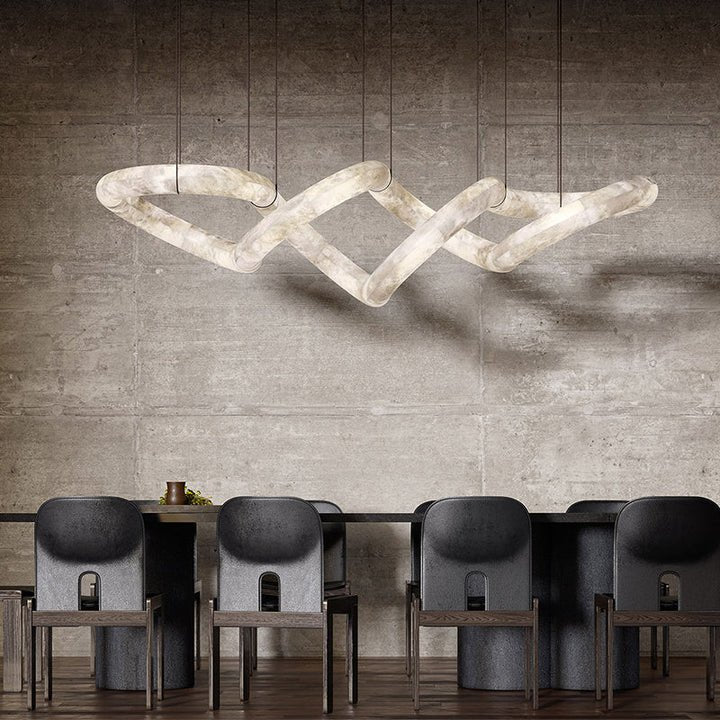 Ethera Alabaster Chandelier 96"