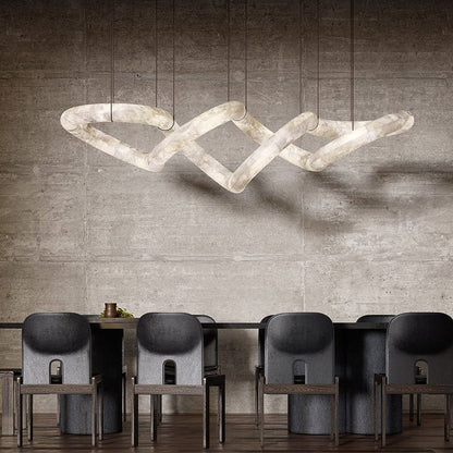 Ethera Alabaster Chandelier 96"