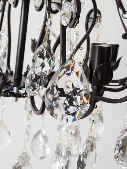 European Retro Light Luxury Crystal Pendant Electronic Candle Chandelier for Living Room / Dining Room / Bedroom-Nobipets