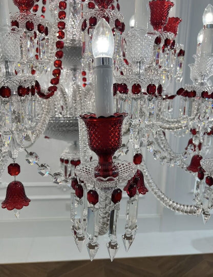 European-style Luxury Colorful Candle Crystal Oversized Chandelier Art Branch Designer Foyer/Staircase Light Fixture-Nobipets