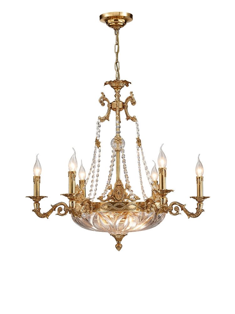 European Style Luxury Crystal Pendant Candle Chandelier for Living Room/Foyer/Entrys/Hallway-Nobipets