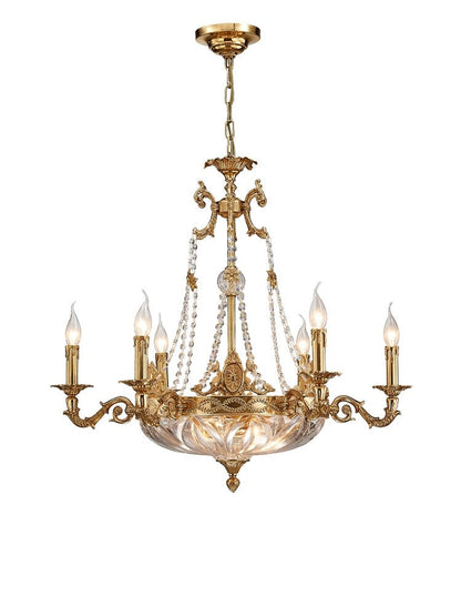 European Style Luxury Crystal Pendant Candle Chandelier for Living Room/Foyer/Entrys/Hallway-Nobipets