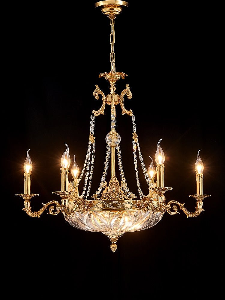 European Style Luxury Crystal Pendant Candle Chandelier for Living Room/Foyer/Entrys/Hallway-Nobipets