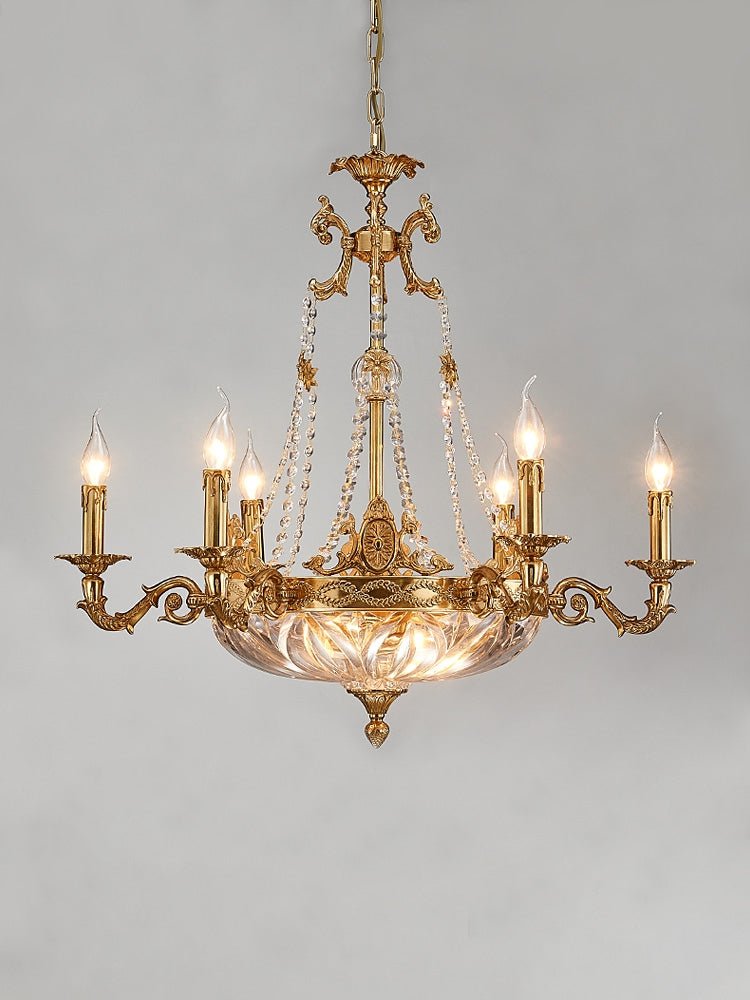European Style Luxury Crystal Pendant Candle Chandelier for Living Room/Foyer/Entrys/Hallway-Nobipets