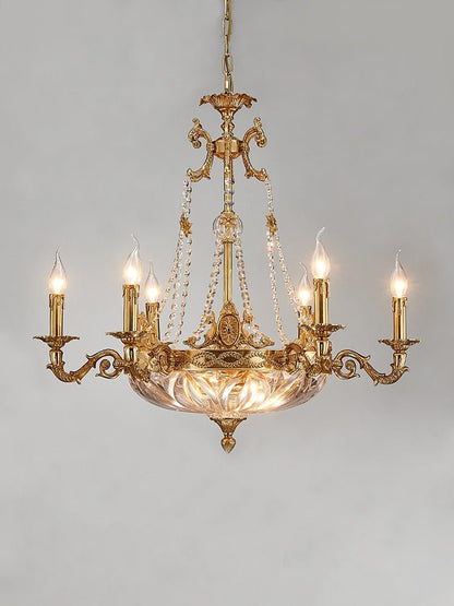 European Style Luxury Crystal Pendant Candle Chandelier for Living Room/Foyer/Entrys/Hallway-Nobipets