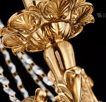 European Style Luxury Crystal Pendant Candle Chandelier for Living Room/Foyer/Entrys/Hallway-Nobipets