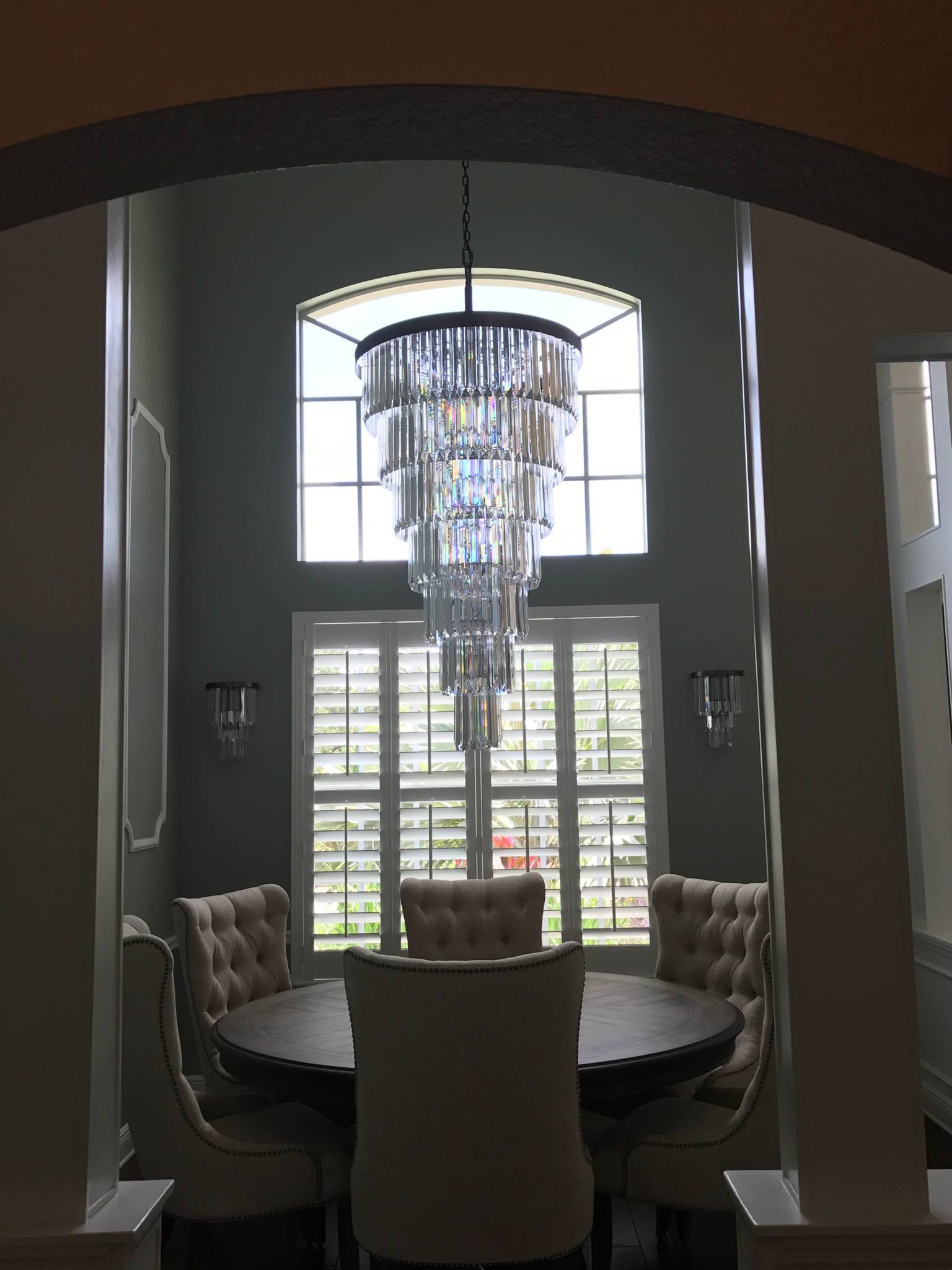 Extra Large 7-Tier Luxury Crystal Chandelier in Black/Coffee/Gold/Chrome Finish Color-Nobipets