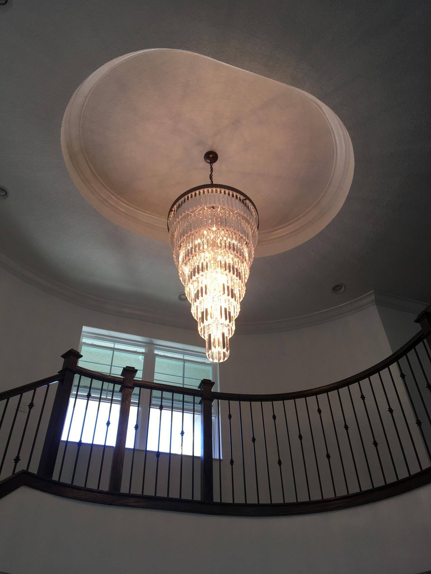Extra Large 7-Tier Luxury Crystal Chandelier in Black/Coffee/Gold/Chrome Finish Color-Nobipets