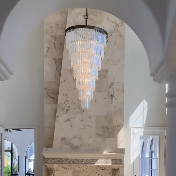 Extra Large 7-Tier Luxury Crystal Chandelier in Black/Coffee/Gold/Chrome Finish Color-Nobipets