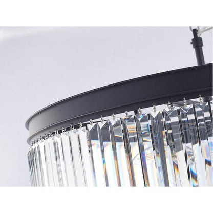 Extra Large 7-Tier Luxury Crystal Chandelier in Black/Coffee/Gold/Chrome Finish Color-Nobipets