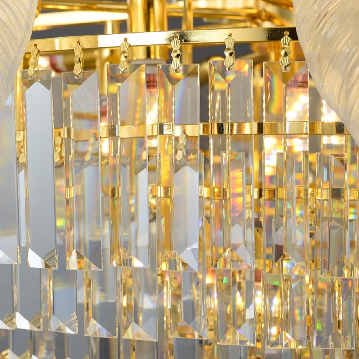 Extra Large Crystal Feather Style Chandelier Long Foyer Staircase Ceiling Lighting Fixture For Living Room-Nobipets
