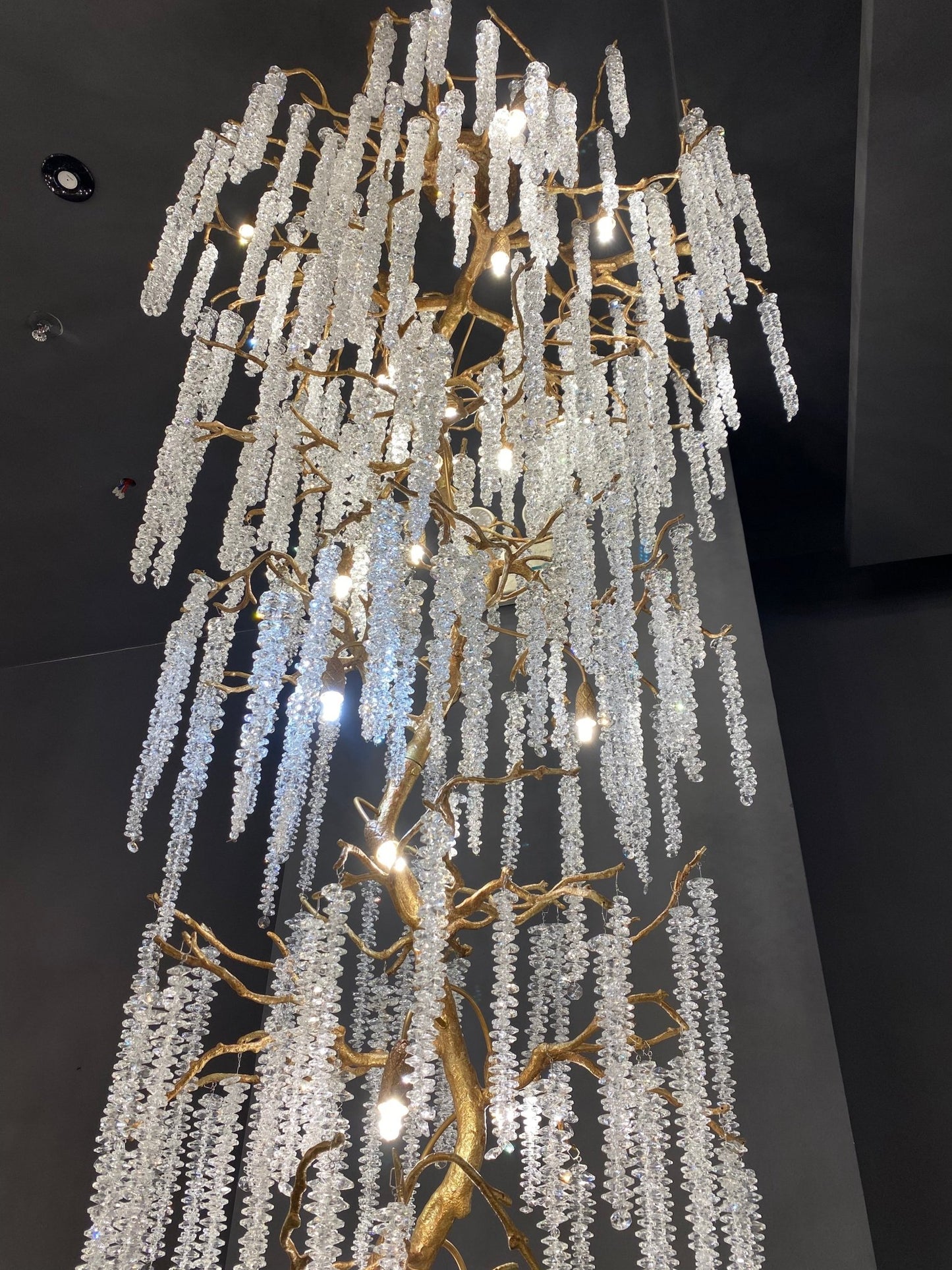 Extra Large Crystal Icicle Tree Branch Chandelier for Staircase/Hallway-Nobipets