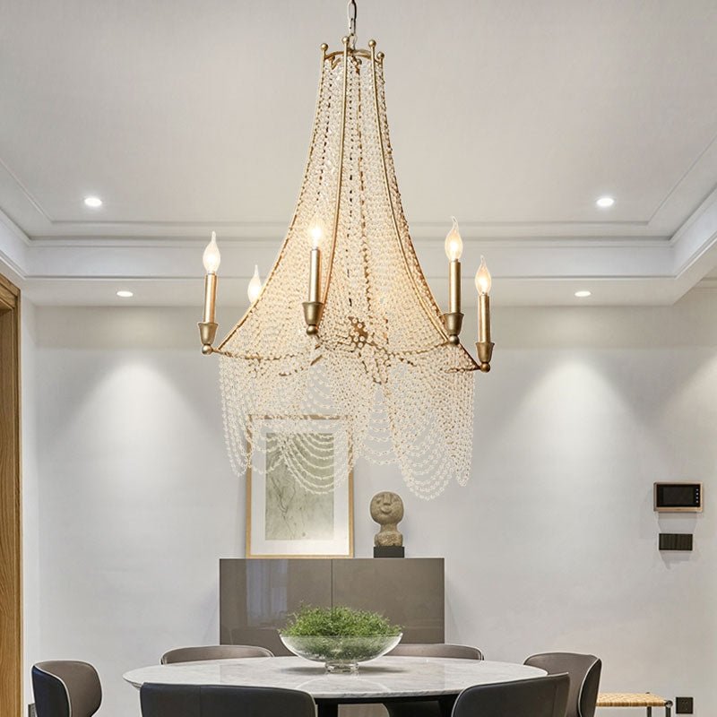 Extra Large European Crystal Beaded Chandelier Candle Light for Stairs / Duplex / Villa-Nobipets