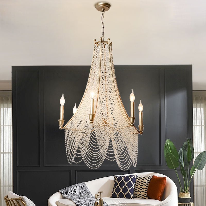 Extra Large European Crystal Beaded Chandelier Candle Light for Stairs / Duplex / Villa-Nobipets