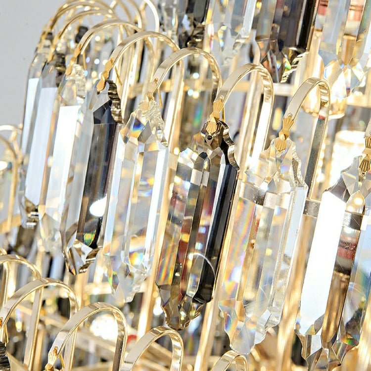 Extra Large Foyer Decorative Crystal Lighting Fixture Living Room Crystal Chandelier For Entryway Staircase-Nobipets