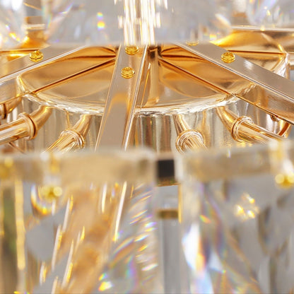 Extra Large Foyer Pure Crystal Ceiling Light Fixture Living Room Entrance Staircase Chandelier-Nobipets