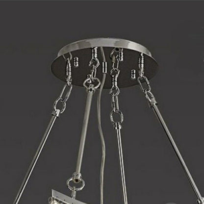 Extra Large Foyer Vertical Layers K9 Crystal Chandelier Chrome Ceiling Lighting Fixture For Staircase Entryway Decor-Nobipets