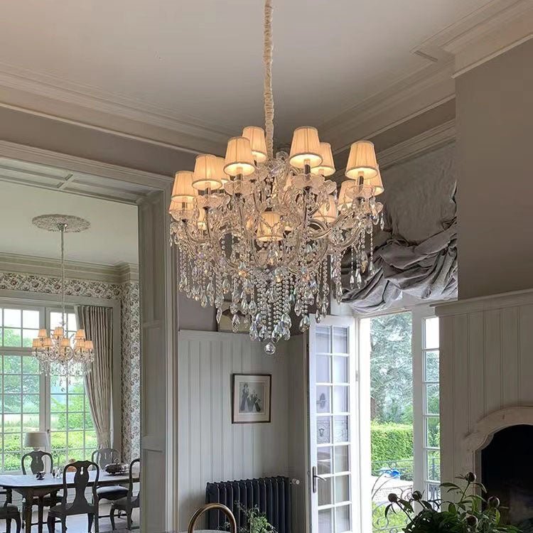Extra Large Luxury Multi-Tiered Crystal Pendant Chandelier for High-Ceiling Rooms-Nobipets