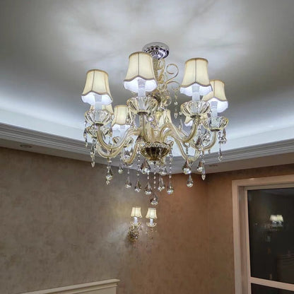 Extra Large Luxury Multi-Tiered Crystal Pendant Chandelier for High-Ceiling Rooms-Nobipets