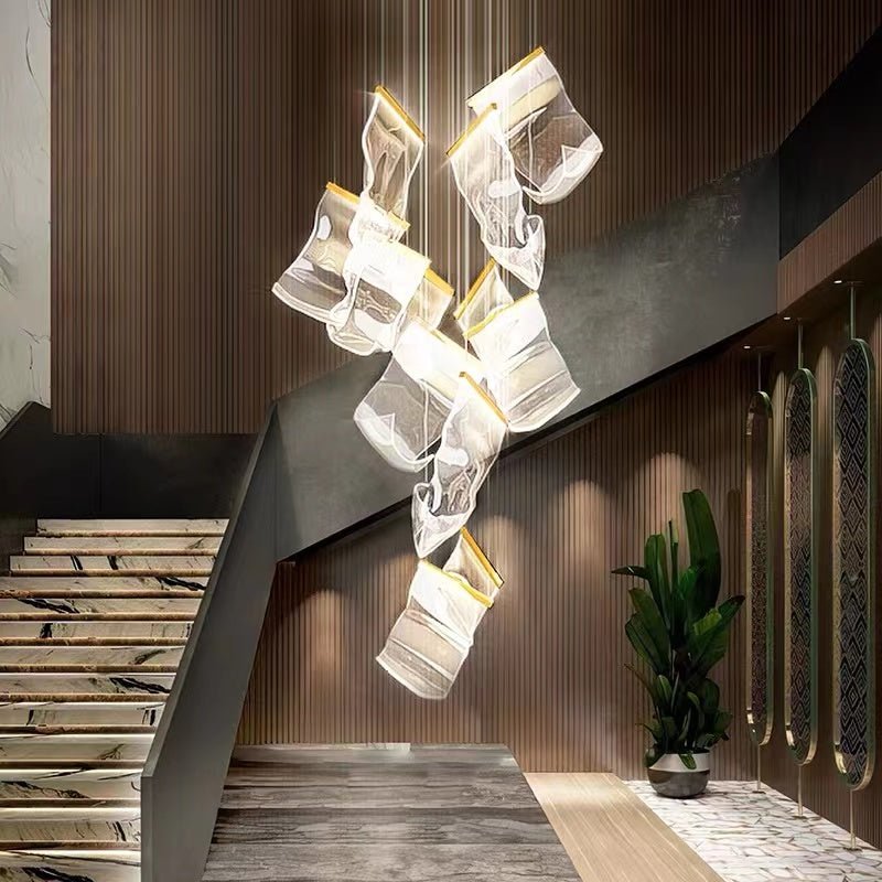 Extra Large Modern Acrylic Chandelier for Staircase/Foyer/Villa/Hall-Nobipets