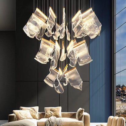 Extra Large Modern Acrylic Chandelier for Staircase/Foyer/Villa/Hall-Nobipets