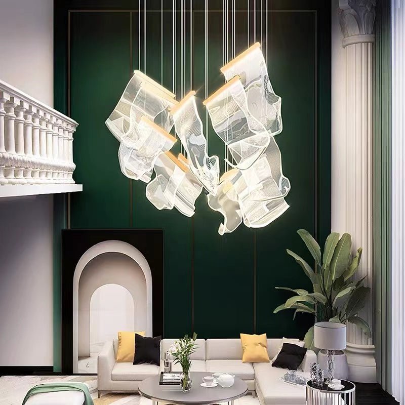 Extra Large Modern Acrylic Chandelier for Staircase/Foyer/Villa/Hall-Nobipets