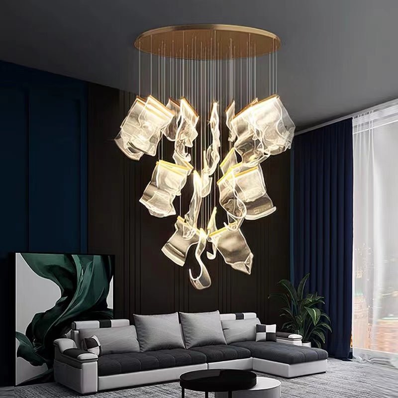 Extra Large Modern Acrylic Chandelier for Staircase/Foyer/Villa/Hall-Nobipets
