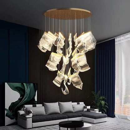 Extra Large Modern Acrylic Chandelier for Staircase/Foyer/Villa/Hall-Nobipets