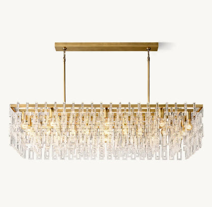 Extra Large Multi-layer Round/ Rectangle Crystal Ceiling Chandelier for Living/ Dining Room-Nobipets