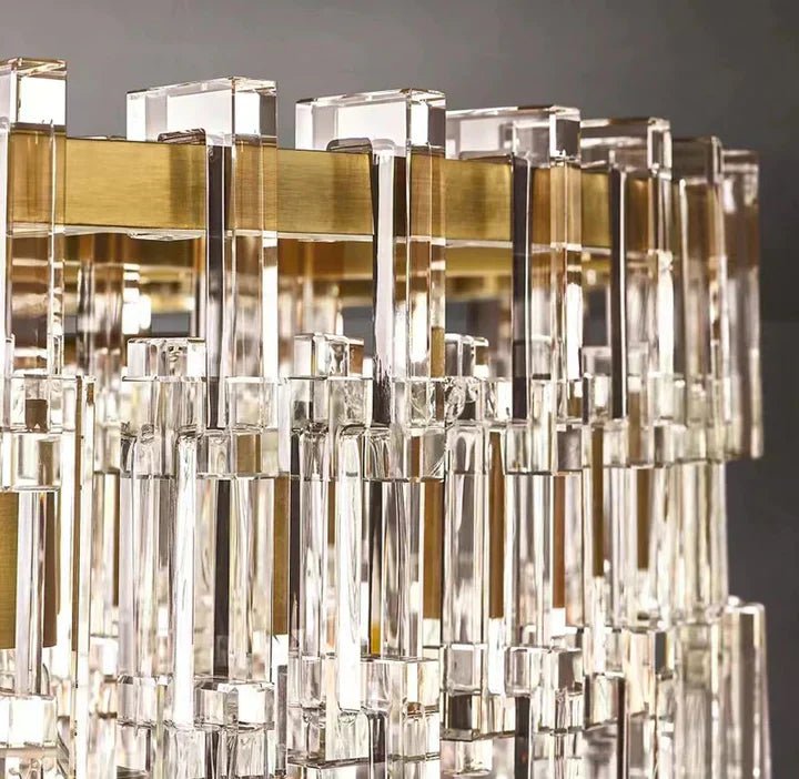 Extra Large Multi-layer Round/ Rectangle Crystal Ceiling Chandelier for Living/ Dining Room-Nobipets