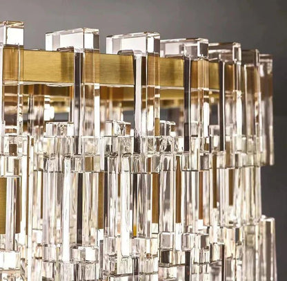 Extra Large Multi-layer Round/ Rectangle Crystal Ceiling Chandelier for Living/ Dining Room-Nobipets