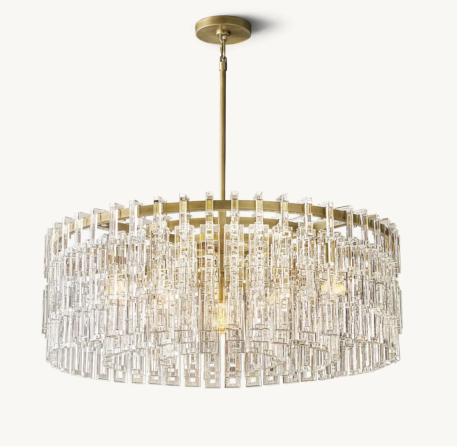 Extra Large Multi-layer Round/ Rectangle Crystal Ceiling Chandelier for Living/ Dining Room-Nobipets