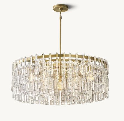 Extra Large Multi-layer Round/ Rectangle Crystal Ceiling Chandelier for Living/ Dining Room-Nobipets