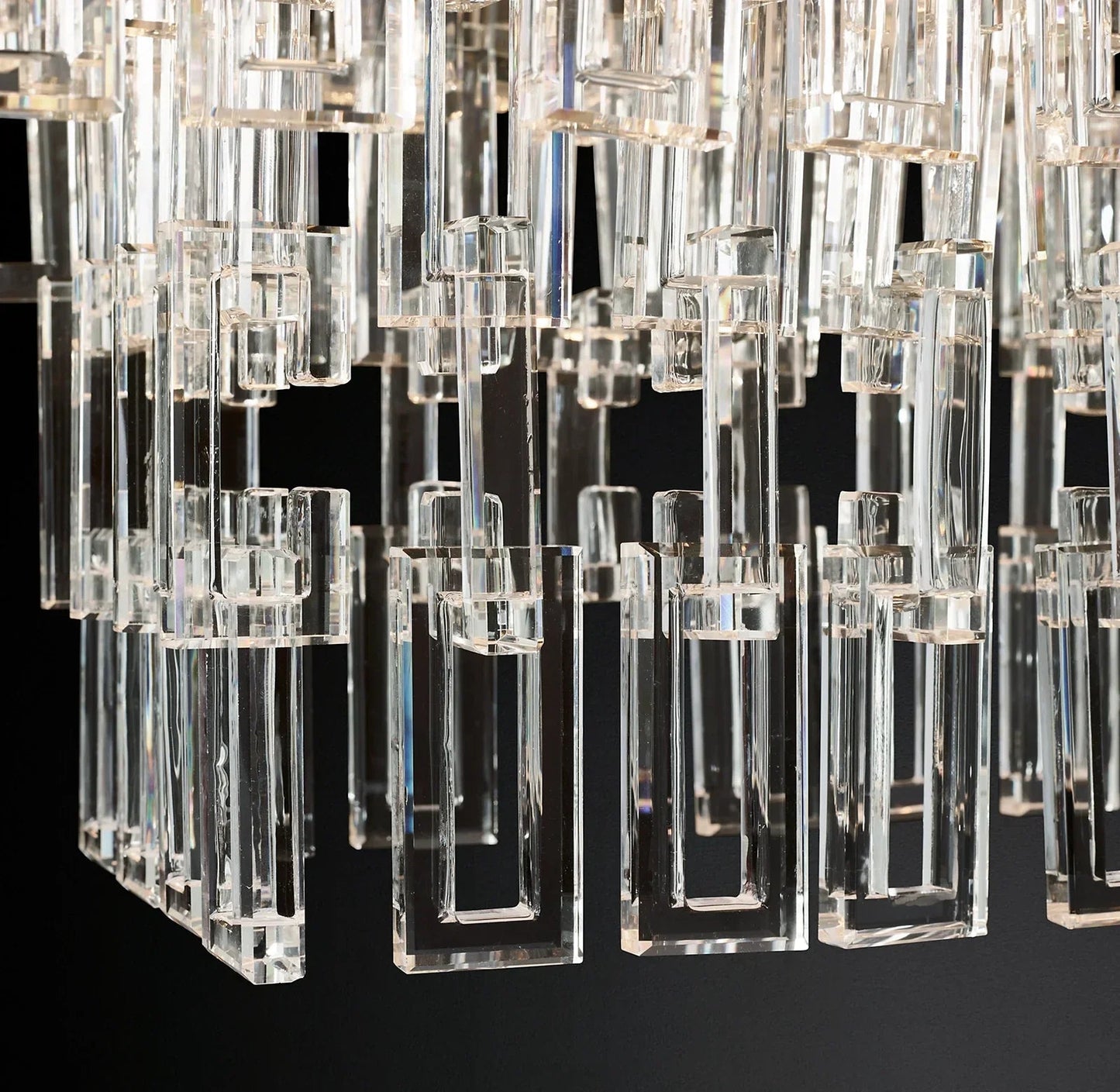 Extra Large Multi-layer Round/ Rectangle Crystal Ceiling Chandelier for Living/ Dining Room-Nobipets