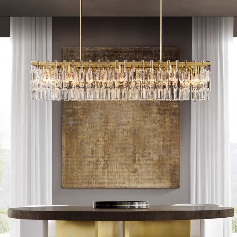 Extra Large Multi-layer Round/ Rectangle Crystal Ceiling Chandelier for Living/ Dining Room-Nobipets