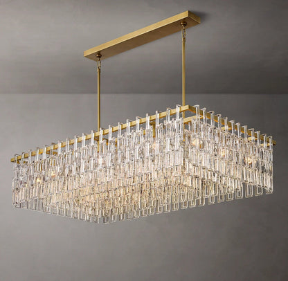 Extra Large Multi-layer Round/ Rectangle Crystal Ceiling Chandelier for Living/ Dining Room-Nobipets