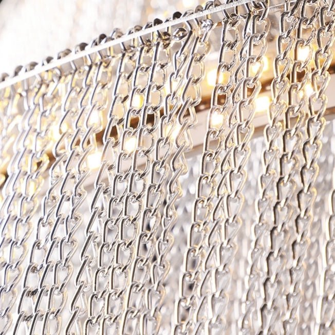 Extra Large Multi-layered Post-Modern Luxury Metal Chains Chandelier for High-ceiling Room-Nobipets