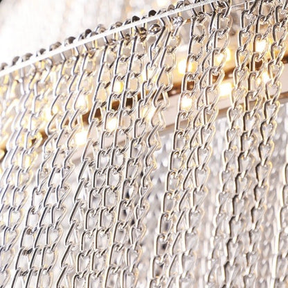 Extra Large Multi-layered Post-Modern Luxury Metal Chains Chandelier for High-ceiling Room-Nobipets