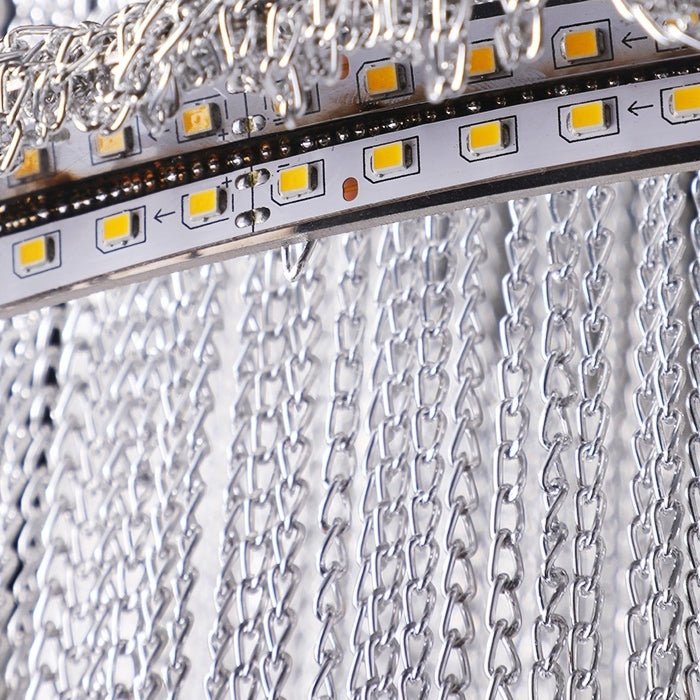 Extra Large Multi-layered Post-Modern Luxury Metal Chains Chandelier for High-ceiling Room-Nobipets