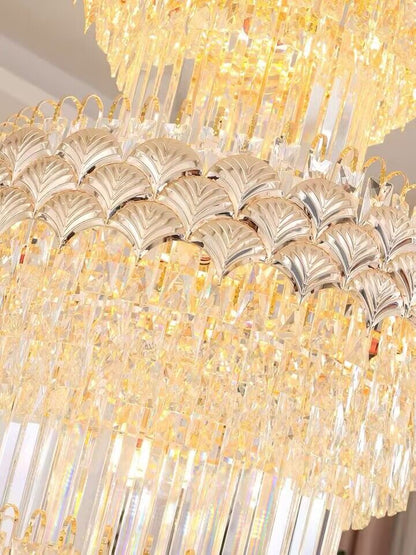 Extra Large Multi-layers Gold Luxury Crystal Chandelier Modern Empire Decrative Crystal Light-Nobipets