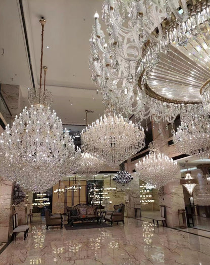 Extra Large Multi-tiered Candle Light Crystal Chandelier for Hotel/Restaurant-Nobipets