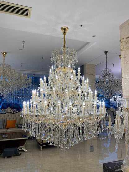 Extra Large Multi-tiered Candle Light Crystal Chandelier for Hotel/Restaurant-Nobipets