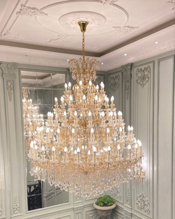 Extra Large Multi-tiered Candle Light Crystal Chandelier for Hotel/Restaurant-Nobipets