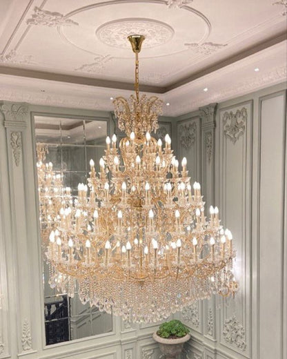 Extra Large Multi-tiered Candle Light Crystal Chandelier for Hotel/Restaurant-Nobipets