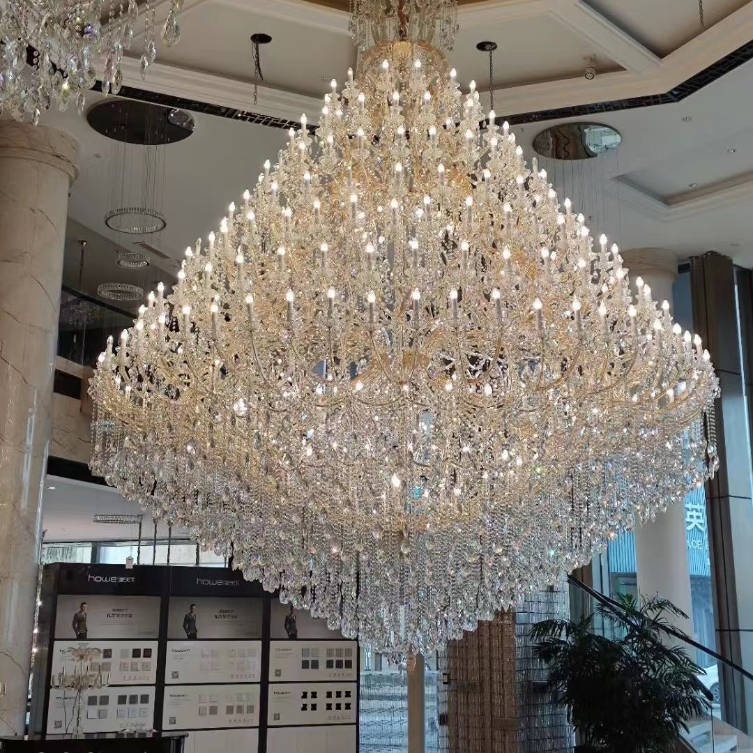 Extra Large Multi-tiered Candle Light Crystal Chandelier for Hotel/Restaurant-Nobipets