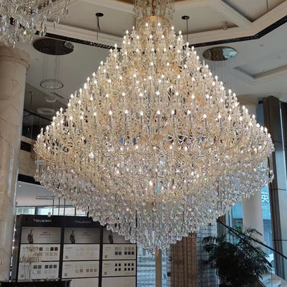 Extra Large Multi-tiered Candle Light Crystal Chandelier for Hotel/Restaurant-Nobipets