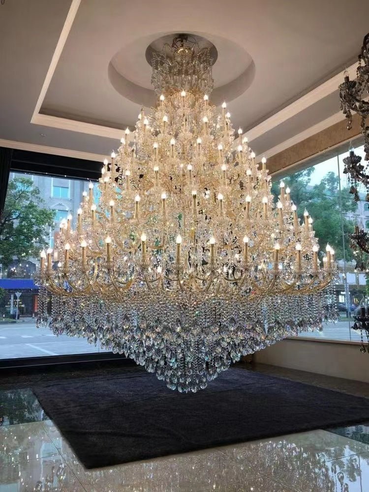 Extra Large Multi-tiered Candle Light Crystal Chandelier for Hotel/Restaurant-Nobipets