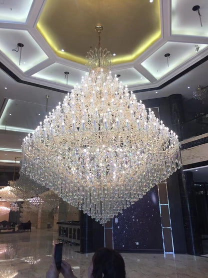 Extra Large Multi-tiered Candle Light Crystal Chandelier for Hotel/Restaurant-Nobipets