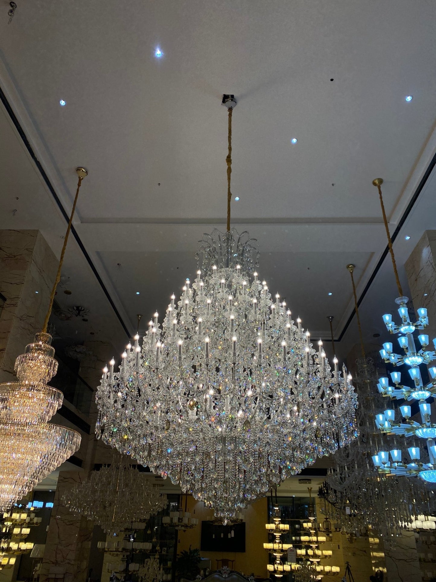 Extra Large Multi-tiered Candle Light Crystal Chandelier for Hotel/Restaurant-Nobipets
